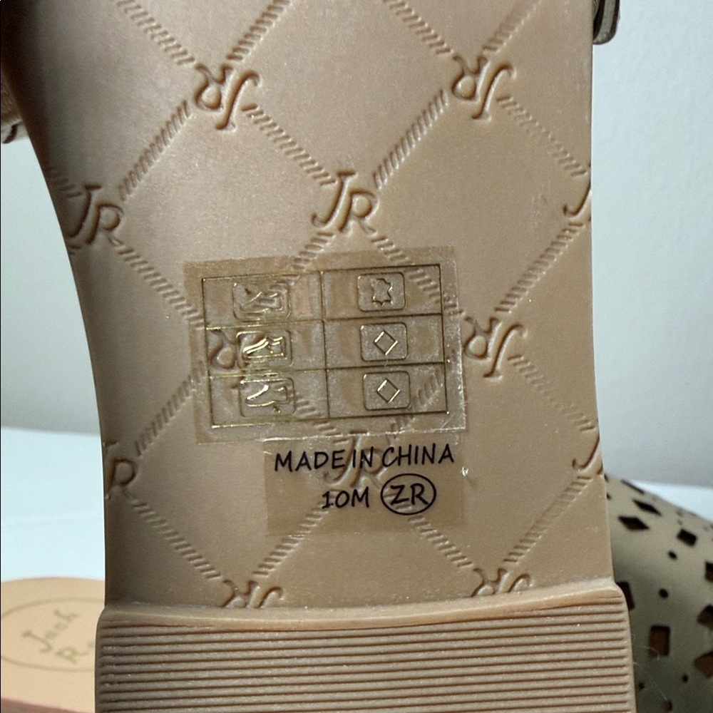 Jack Rogers Gold Cut-Out Slide Sandals - Picture 7 of 7